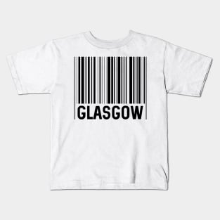 Glasgow Bar Code Design (Black) Kids T-Shirt